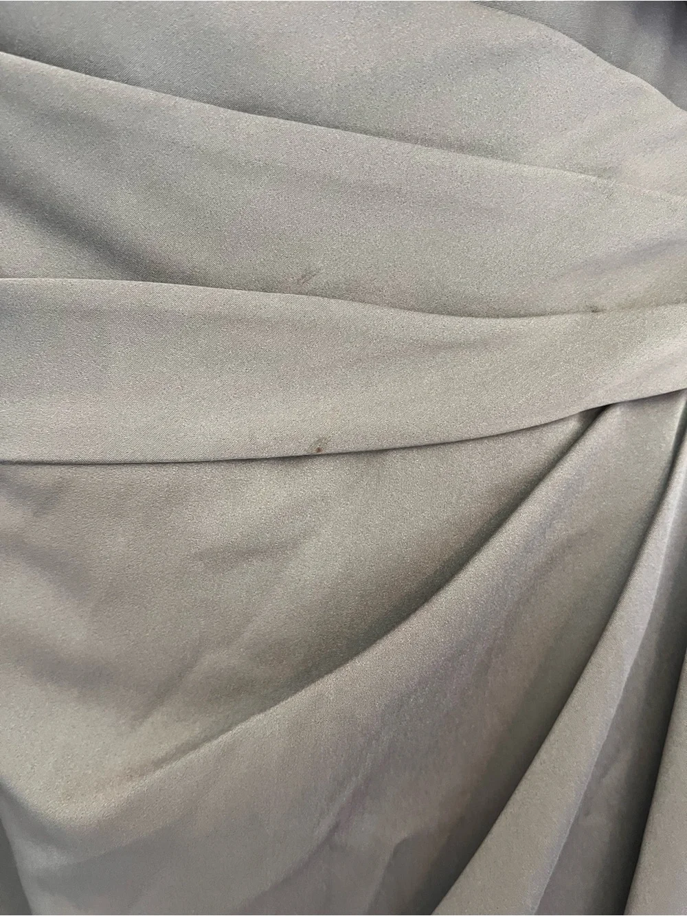 La Femme Gray Taupe Draped Sleeveless Maxi Dress